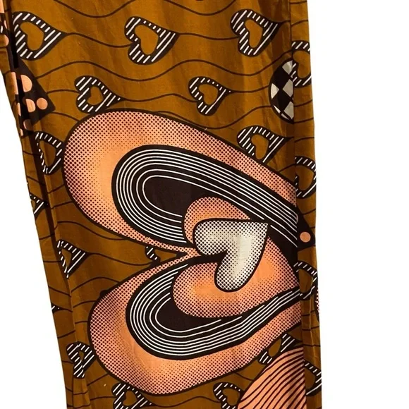 ROYAL NATIVE Hand Made Heart Motif Izzy Belted Pants